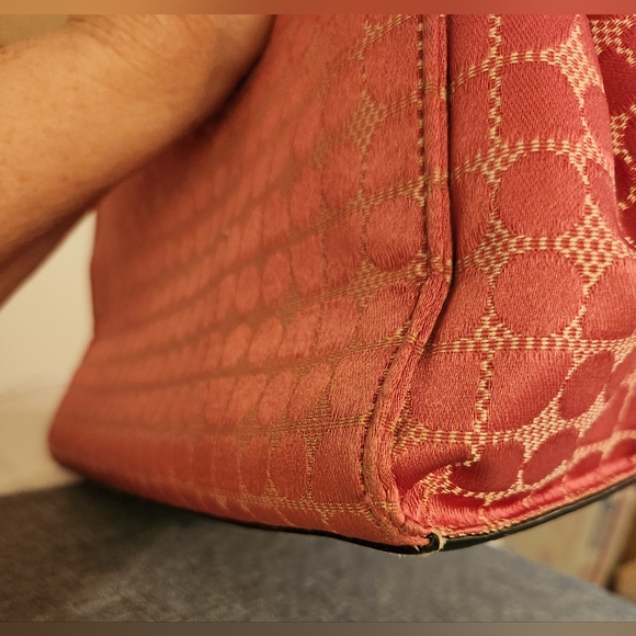 Vintage Kate Spade Classic Dot Noel Pink Shoulderbag Tote Purse - Picture 10 of 16